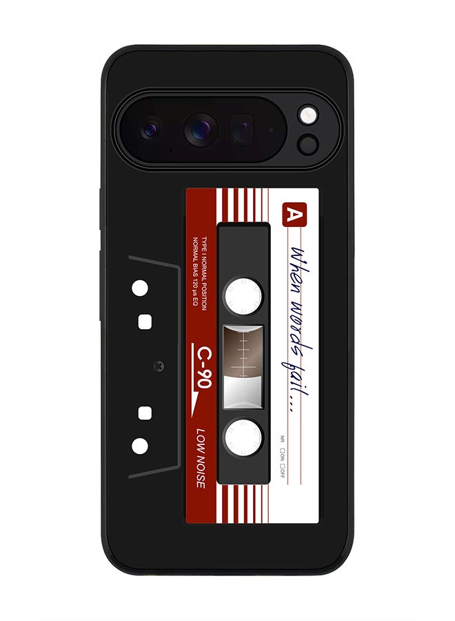 Stylizedd For Google Pixel 10 Pro XL Case,Slim fit Camera Protection, Shockproof Thin Phone cover  - When Words Fail (Black Tape) - Image 1